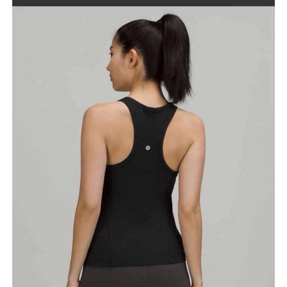 Lululemon Align Waist-Length Racerback Tank Top Size 8 Black.